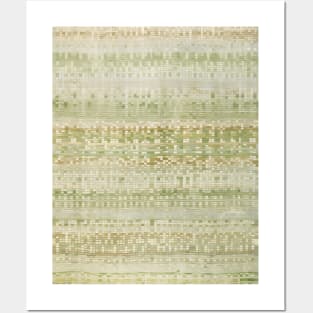 Green Boho tiles Pattern Posters and Art